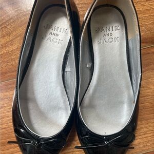 Janie and Jack Glossy Black Flats